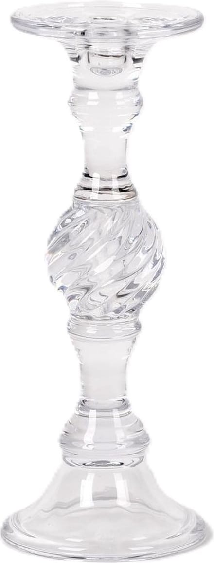 Rasteli - Kaarsenhouder - glas - transparant - D12 x H36,5 cm