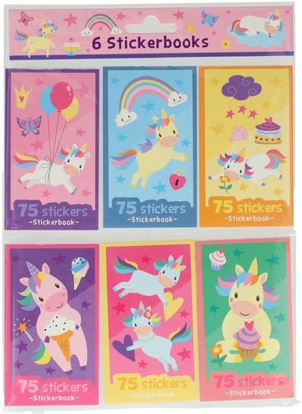 Sticker Uitdeelboekjes Eenhoorn, 6st.