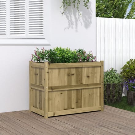 vidaXL - Plantenbak - 90x50x70 - cm - geïmpregneerd - grenenhout