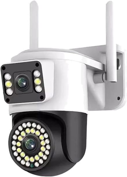 Beveiligingscamera - Wifi Camera - Huis Bewaken - Dubbele Lens - 8MP 4K - Zwart