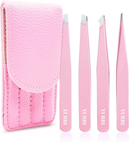YUBBI™ Epileer Pincet Set - Tweezer Set - Dermaplanning - Trimmer - Opbergetui - Roze