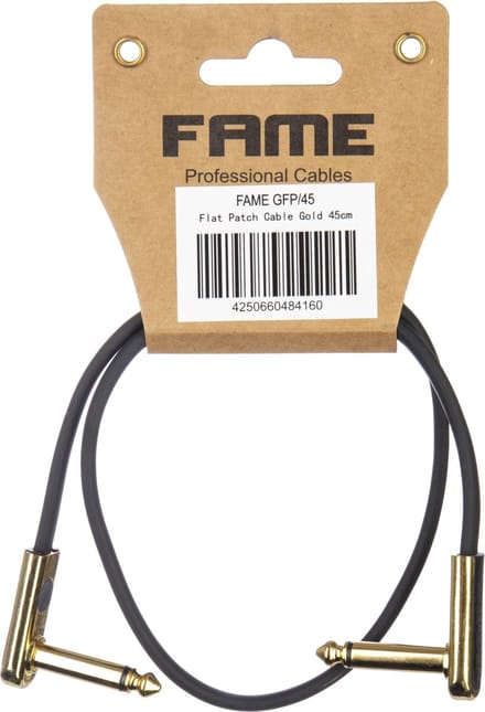 Fame GFP/45 Patch Cable Flat 450mm (Black) - Stereo patch kabel