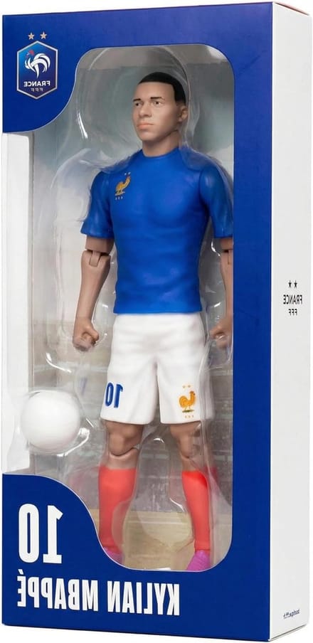 Voetbal Actiefiguur - Speler Figuur - Verzamelobject Tonen - 10 Gewrichtspunten - 20 CM - Blauw