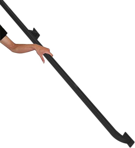 Trapleuning - Veiligheidshandgreep - Veiligheid Binnen - Stevig Smeedijzer - 80 cm - Zwart