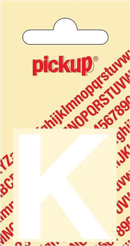 Pickup plakletter Helvetica 40 mm - wit K