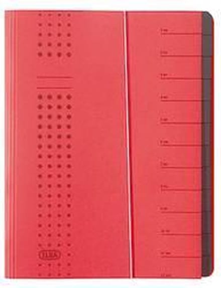 Elba chic 400001993 Ordner Rood DIN A4 Colorspankarton Aantal vakken: 12