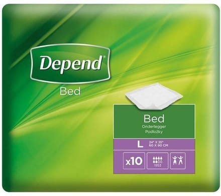 Depend Incontinentie Bed onderlegger L - 10 stuks - matrasbeschermer