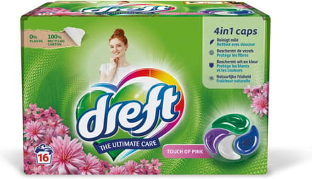 Dreft Wasmiddel Capsules Touch of Pink - 16 stuks