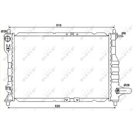 Radiator, motorkoeling Economy Class NRF 53068A