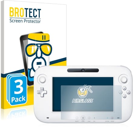 Screenprotector 3 Stuks voor Nintendo Wii U GamePad (Controller) Beschermglas transparant