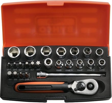 Jardiaffaires Professional 1/4 25 pieces SL25 ratchet set - High quality - Ergonomic design