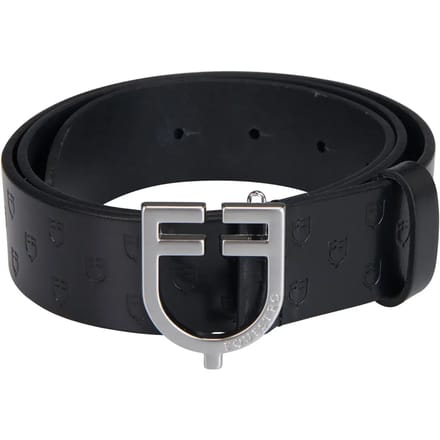 Riem met logo en logo-buckle van leer voor dames Equestro