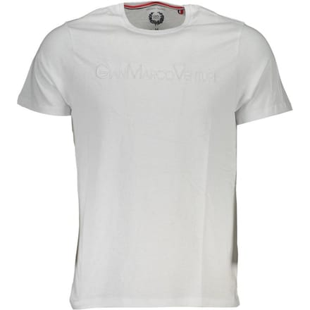 Gianmarco Venturi Bianco Katoenen Heren T-Shirt