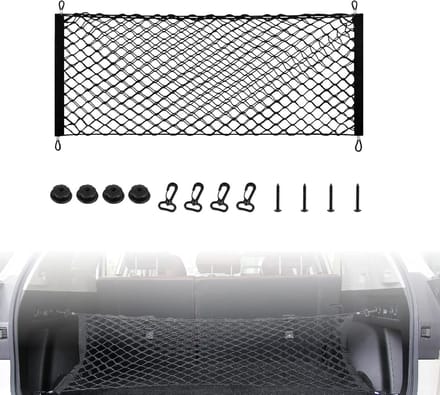 Famanu - Groot opbergnet 90x40 cm voor vrachtwagen, auto of boot – Zwart