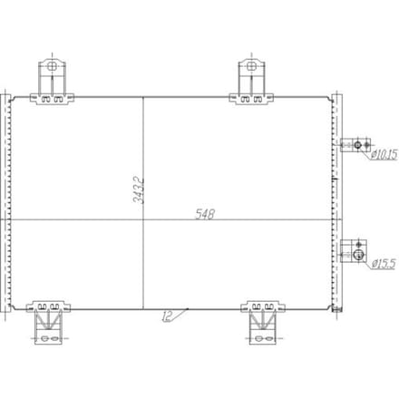 Condensor, airconditioning NRF 350480