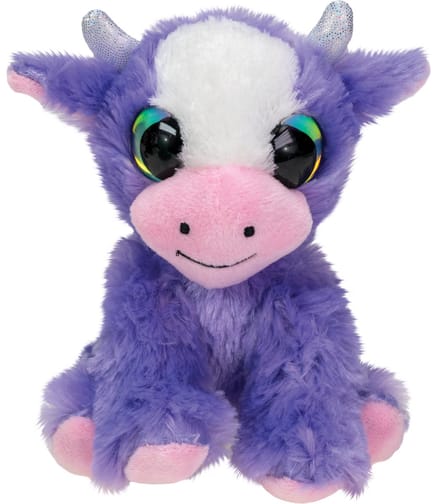 Lumo Stars knuffel koe Helina 15cm pluche speelgoed met grote ogen.