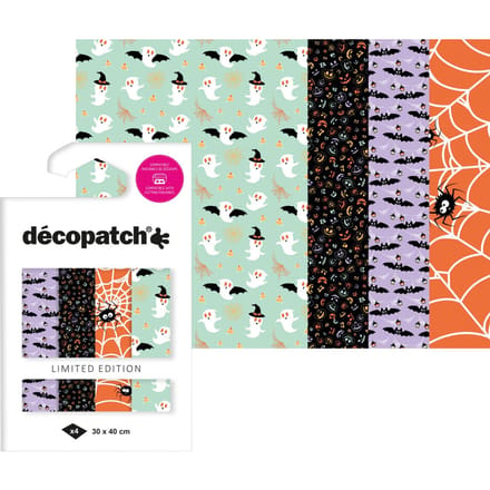 Décopatch Pocket Hot-Foil Collection "Halloween Spinnen en Vleermuizen"
