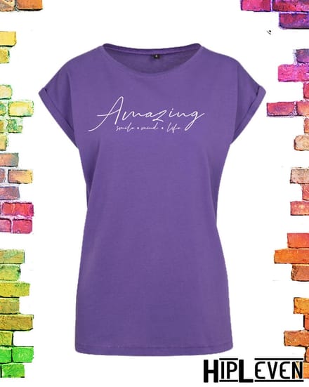 Paars dames shirt Amazing | Paars maat M