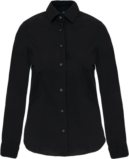 Kariban Dames stretch blouse lange mouwen K530 - Black - M