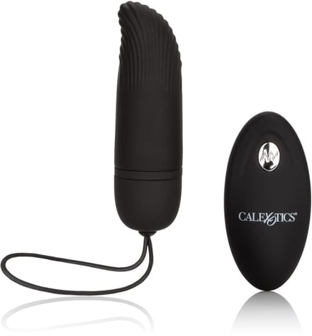 CalExotics - Silicone Remote Ridged G - Eggs / Bullets Zwart