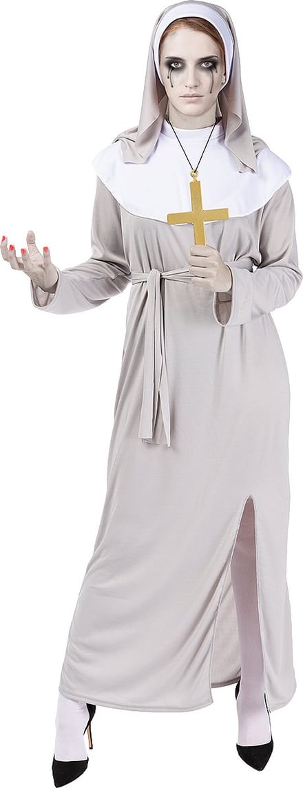 FUNIDELIA Zombie Nonnen Kostuum voor vrouwen - Maat: M - Wit