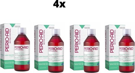 4x Perio-Aid Active Control 0,05% Mondspoelmiddel - Voordeelverpakking