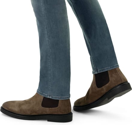 Manfield - Heren - Taupe suède chelsea boots - Maat 42