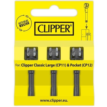 Clipper® Aansteker Vuursteen / Vuursteentje / Flint / Flints Systeem Large (Blister 3 Stuks)