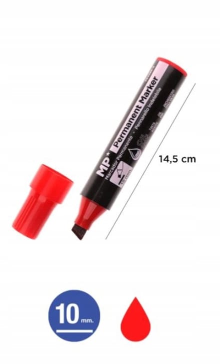 Permanente Marker Rood - 1 Stuk - 10mm Punt