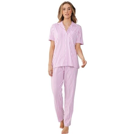 Pastunette Pyjama Pink Dream - Roze/Wit - Katoen - Doorknoop - Maat 40
