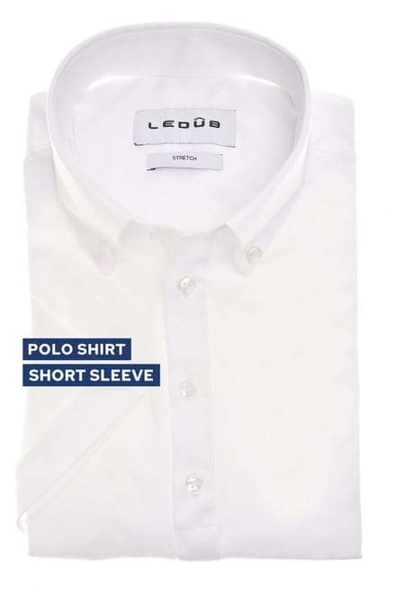 Ledûb Polo Short Sleeve Button-Down Jersey Colored Buttons Wit / male
