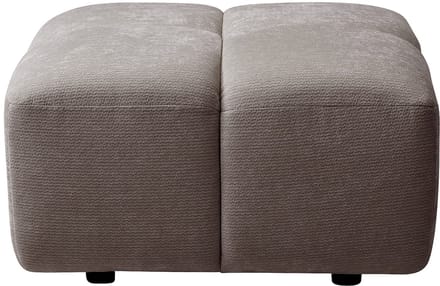Vente-unique Pouf in getextureerde taupe stof CARLIVI