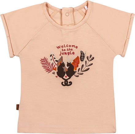 Frogs and Dogs-Jungle T-Shirt Welcome- Pink - maat 68