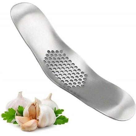 Keukengadget Gebogen Knoflookpers RVS Multifunctioneel Handmatig Creatieve Teentjes Gereedschap white