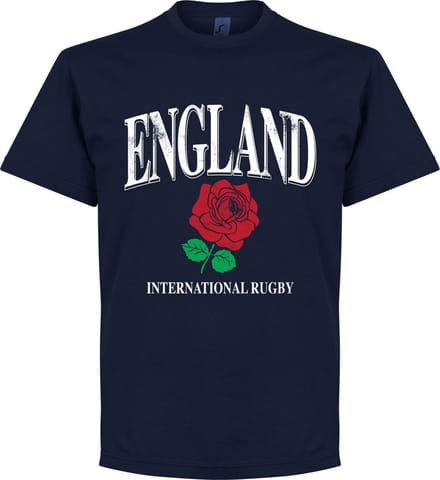 England Rose International Rugby T-Shirt- Navy - S