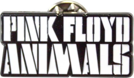 Pink Floyd - Animals Mono Text Logo Pin - Wit/Zwart
