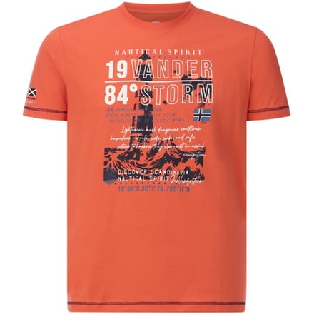 Jan Vanderstorm herren T-Shirt - 60/62 - oranje - Plus Size