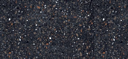 MD Entree - Design mat - Universal - Terrazzo Black - Vloerkleed - Antislip - Machine wasbaar - 67 x 150 cm