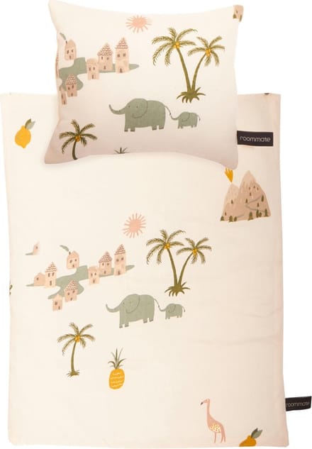 Roommate Poppenbed beddengoed - Organisch katoen met print - 32 x 40 cm