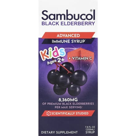 Kinderen, Zwarte Vlierbes, Immuunversterkende Siroop, Leeftijden 2+, 8.360Mg, 230Ml(7.8 fl oz)