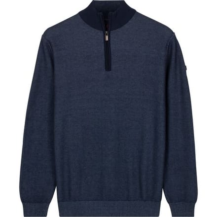 Baileys Trui Half Zip Two-Tone Jacquard Allover Plated Dark Blue / male