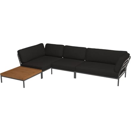 HOUE LEVEL Lounge Set 1 - Sunbrella Heritage - Char - dark grey