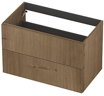 INK - Onderkast 2L Fineer Gefreesd Tbv Greep - 800x450x520 Mm - Ash Grey