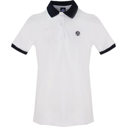 North Sails witte polo met contrasterende kraag