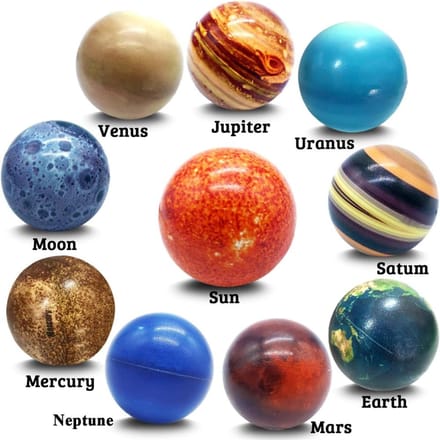 10 STUKS Zonnestelsel Planeet Stressballen Stressverlichting Planeten Ballen Anti Stress Zonne Educatieve Ballen Verjaardagscadeaus red