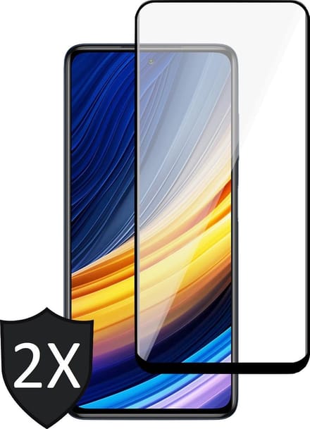 Screenprotector geschikt voor Xiaomi Poco X3 Pro - Beschermglas Full - Glas Screen Protector - 2 Stuks