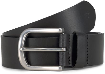 Tom Tailor - TTMARIO leren riem met afgeronde gesp - Maat 65 - black uni