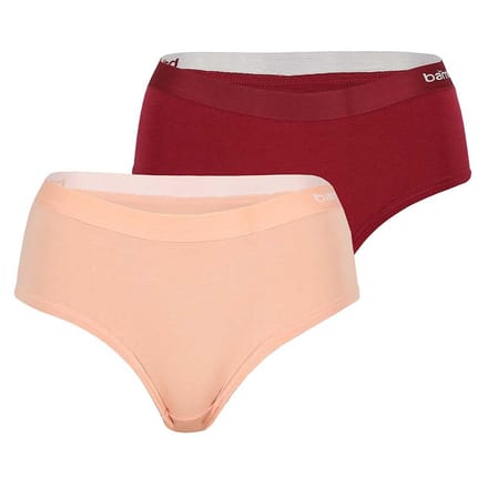 Apollo - Bamboe hipster dames - Multi color - Maat M - 2-Pak - Dames slip - Dames Boxershort - Dames Ondergoed