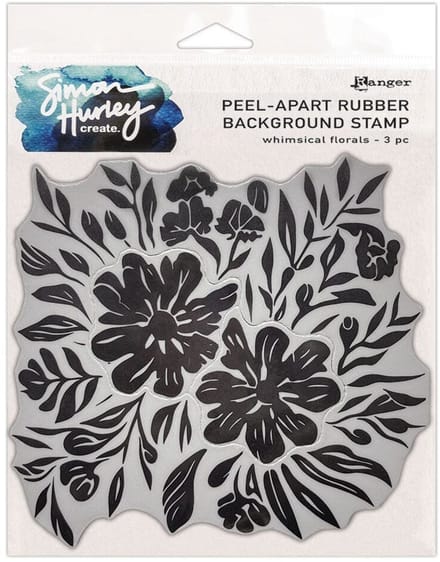 Simon Hurley peel-apart rubber stamp - Whimsical florals