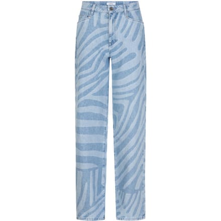 DANTE6 Wide Leg Printed Jeans Jeans Dames - Broek - Lichtblauw - Maat 28